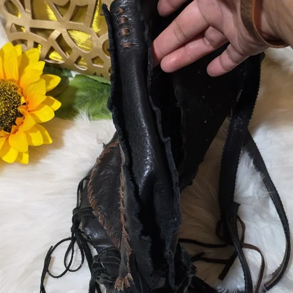 Kobler Black Leather Fringe Bag - Picture 11 of 13